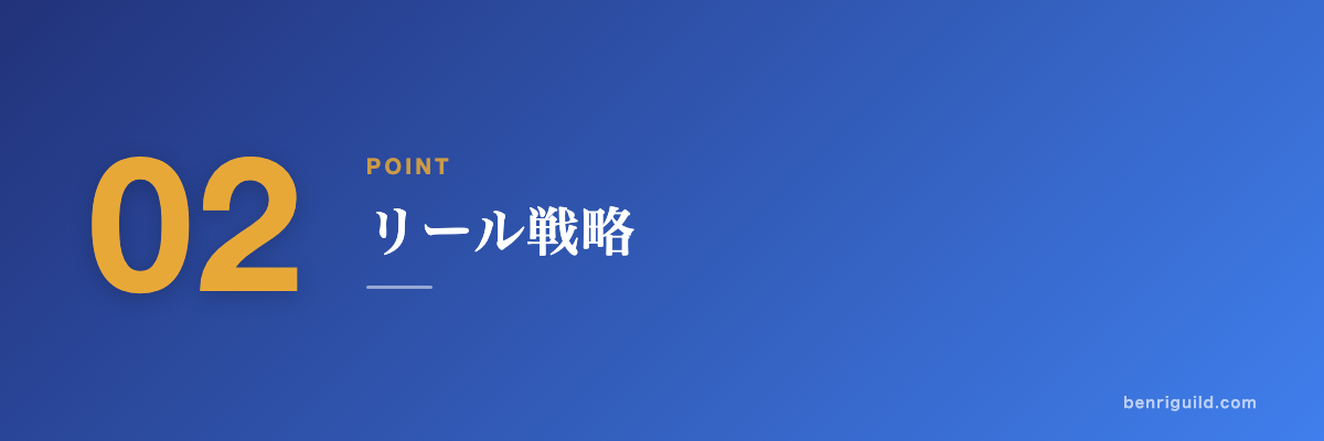 POINT 02 リール戦略
